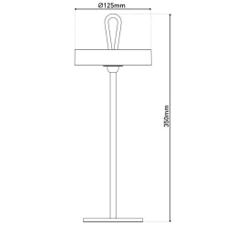 näve TL Ella Metall/KS grauLxBxH 12,5x12,5x35cm dimmbar