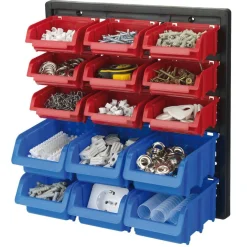 Tood Sichtlagerkasten-Set blau-rot 16-teilig