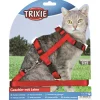 Katzengeschirr mit Leine 26-43 cm / 10 mm Leine 1,20 m^Trixie Hot