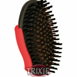 Trixie Kunststoff-Striegel Messingborste 7×12 cm