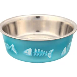 Trixie Edelstahlnapf blau, Ø12 cm / 0,3 Liter