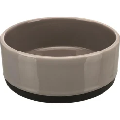 Trixie Keramiknapf mit Gummirand grau