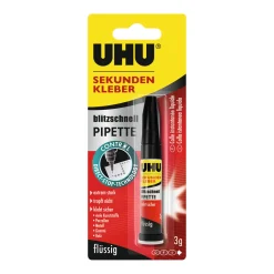 Sekundenkleber „blitzschnell flüssig“, 3 g*UHU Discount