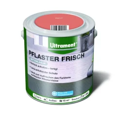 Betonlasur Pflaster Frisch rot 2,5 L für ca 15 m²*Ultrament Discount
