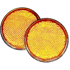 Unitec Anhänger-Seitenreflektor gelb 6 x 6 cm 2 Stk.