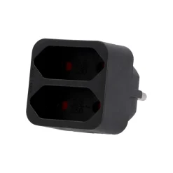 Unitec Euro-Adapter 2-fach schwarz