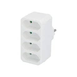 Unitec Euro-Adapter Weiss 4-fach