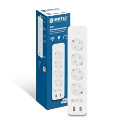 Unitec WIFI Steckdosenleiste Smart 4fach inkl 2xUSB weiß