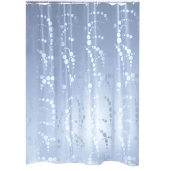Duschvorhang Dots Folie 180 x 200 cm weiß*Valblue Outlet