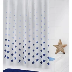 Valblue Duschvorhang Stella Folie 180 x 200 cm blau