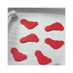 Valblue Mini Dusch- u Wanneneinlage Füße rot