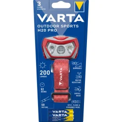 LED-Kopfleuchte Outdoor Sports H20 Pro inkl Batteriebestückung*Varta Clearance