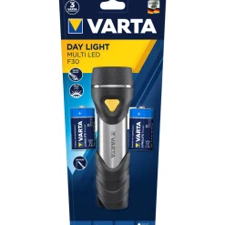 Varta LED-Taschenlampe Day Light Multi LED F30 mit Batterien schwarz