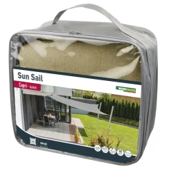 Viereck-Segel Capri 4 x 4 m champagner^