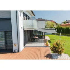 Viereck-Segel Capri 5 x 5 m grau