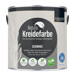 Natura Kreidefarbe Schwarz matt 2,5 L*Vincent Online