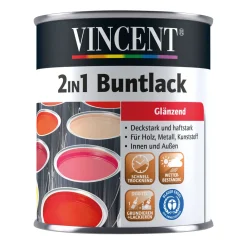 2in1 Buntlack Moosgrün glänzend 375 ml^Vincent New