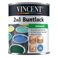 2in1 Buntlack silbergrau seidenmatt 375 ml^Vincent Outlet
