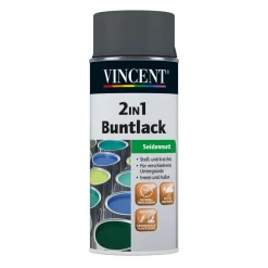 2in1 Buntlack Spray anthrazitgrau seidenmatt 400 ml^Vincent Outlet