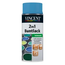 2in1 Buntsprühlack lichtblau Seidenmatt 0,4 L*Vincent New