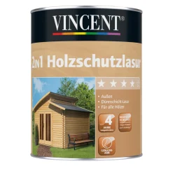 2in1 Holzschutzlasur Nussbaum 2,5 L*Vincent Online