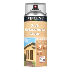 2in1 Holzschutzlasur Spray palisander 500 ml*Vincent