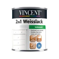 2in1 Weißlack seidenmatt 375 ml*Vincent New