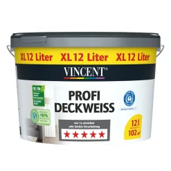 Innenfarbe Profi Deckweiß XL 12 L*Vincent