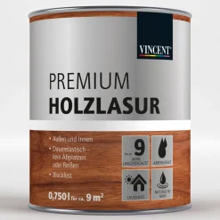 Vincent Premium Holzlasur Teak 0,75 L