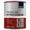 Premium Wetterschutzfarbe Schokobraun 0,75 L*Vincent Best