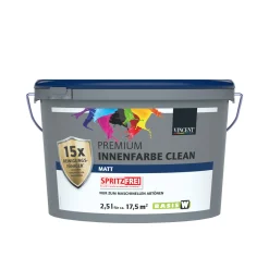 Wandfarbe Premium Innenfarbe Clean MIX IT! matt 2,5 L*Vincent Best