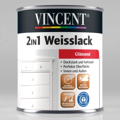 Weißlack 2in1 Brilliantweiß glänzend 125 ml^Vincent Sale