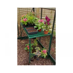 Aluminiumtisch und 1 Ablage für Gewächshaus schwarz*Vitavia Best