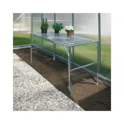 Aluminiumtisch und 1 Ablage für Gewächshaus*Vitavia Clearance