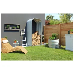 Kaminholzregal Lignum 858 hoch silber-grau^Vitavia