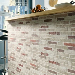 Vliestapete Stein 10,05 x 0,53 m rot