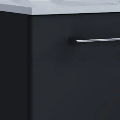 VCM Waschplatz 80 cm 2-teilig 1 Schubfach schwarz