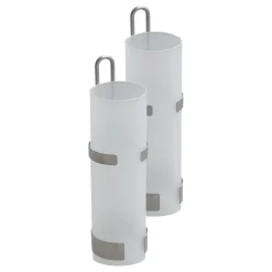 Wasserverdunster Durchmesser 5 x 20,5 cm weiß/silber 2 Stück