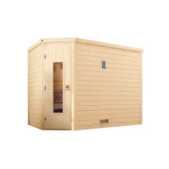 Weka Design-Sauna Cubilis Größe 2 Sparset 7,5kW Bio S Glastuer und Fenster