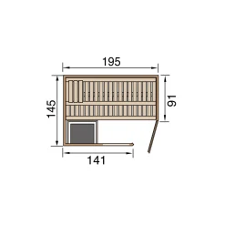 Design-Saunahaus Kuopio Sparset 9,0 kW OS inkl analoger Steuerung*Weka Discount