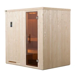 Elementsauna Halmstad Größe 1 Sparset 7,5 kW Bio S Massivholztuer*Weka Discount