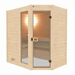 Massivholz-Sauna Valida Größe 3 Sparset 9,0 kW K inkl integrierter Steuerung^Weka Discount
