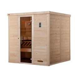 Premium Massivholz-Elementsauna Kemi Größe 3 Sparset 7,5 kW Bio S*Weka New