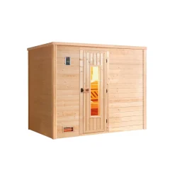 Weka Premium Massivholz-Sauna Bergen Größe 2 Sparset 7,5 kW OS