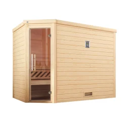 Weka Premium Massivholz-Sauna Turku Größe 3 Sparset 7,5 kW Bio S Massivholztuer