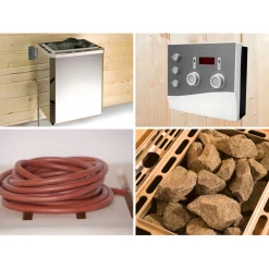 Premium Massivholz-Sauna Bergen Größe 3 Sparset 7,5 OS^Weka Clearance