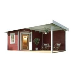 Saunahaus Salo Größe 2 Sparset 7,5 kW OS rot*Weka Sale