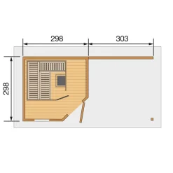 Saunahaus Salo Größe 2 Sparset 7,5 kW OS rot*Weka Sale