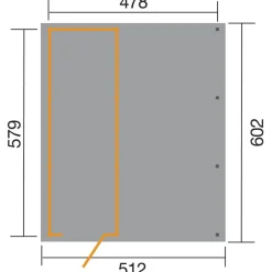 Carport 607 inklusive Geräteraum 512 x 602 x 233 cm*Weka Clearance