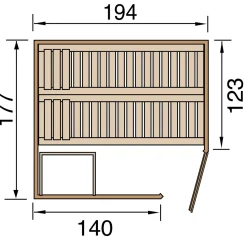Weka Elementecksauna Varberg 2 HT